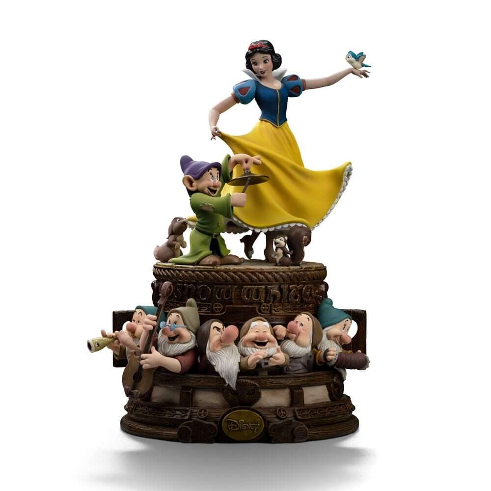 Biancaneve E The Seven Dwarves Art Scale Statua 1/10 Biancaneve E Dopey Deluxe Edition 21 Cm Iron Studios