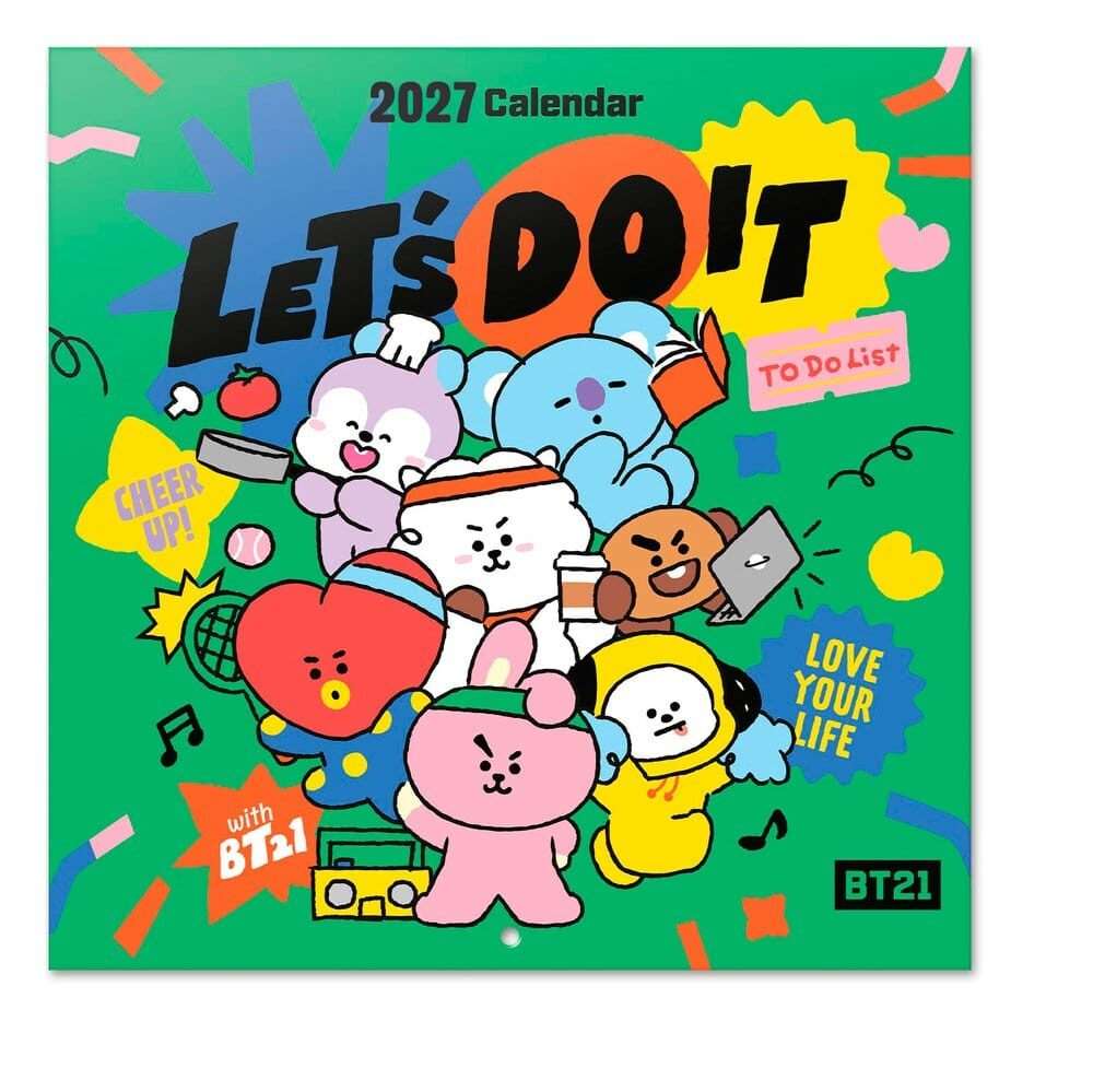 BT21 Wall Calendar 2027 30 X 30 Cm Grupo Erik