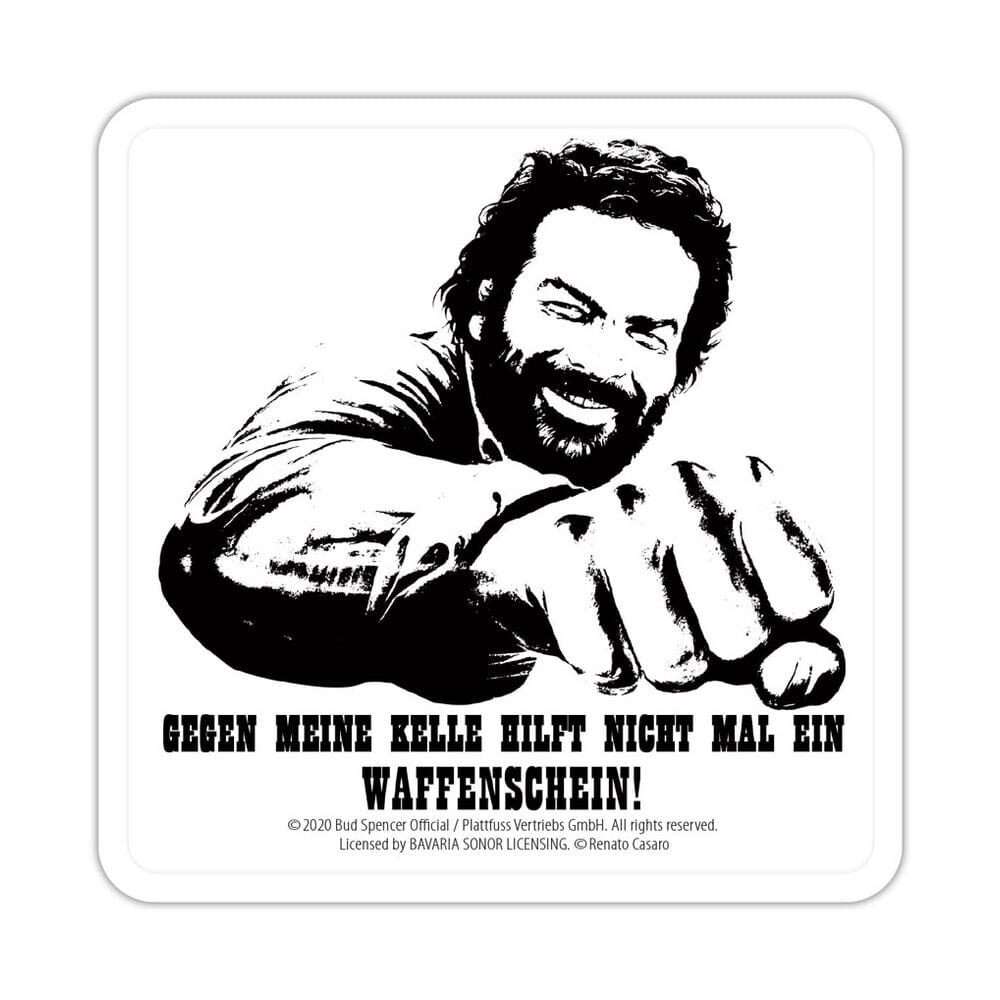 Bud Spencer Tin Sottobicchieri Kelle 10 X 10 Cm Blechwaren Fabrik Braunschweig