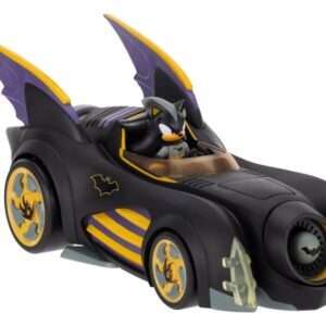 Dc X Sonic - The Hedgehog Action Figura Con Vehicle Shadow Batman & Batmobile 6 Cm Jakks Pacific