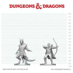 D&d Nolzur's Marvelous Miniatures Mini Figures Elf Ranger & Dragonborn Monk 13 Cm Wizbambino