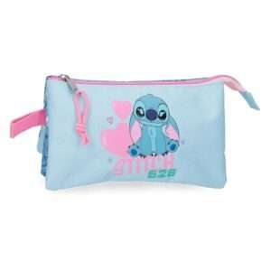 Disney Stitch Hearts triple pencil case Joumma Bags