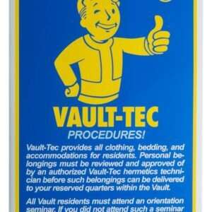 Fallout Metal Sign Procedures Trick Or Treat Studios