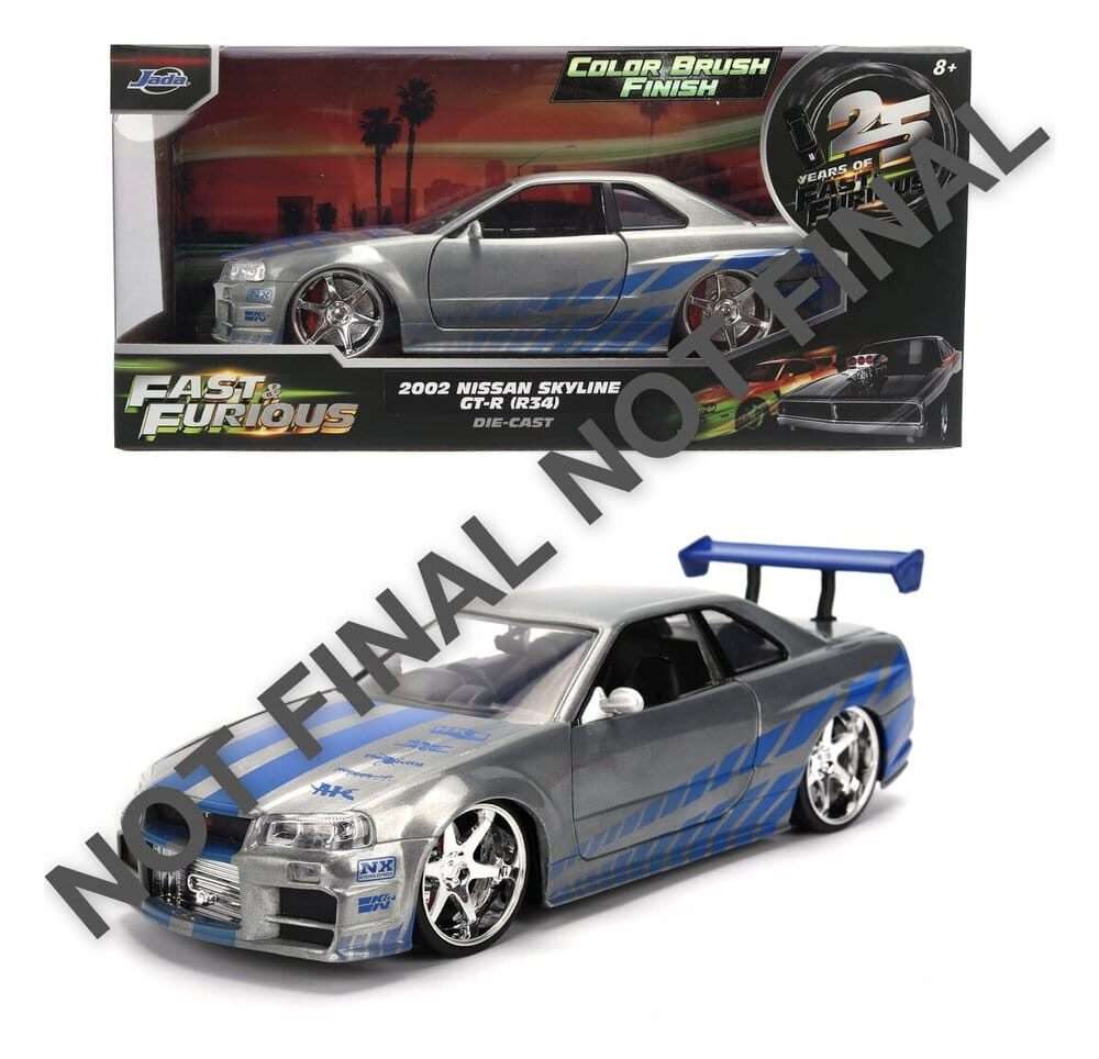 Fast & Furious Diecast Vehicle 1:24 Anniversary Nissan Skyline 19 Cm Jada Toys