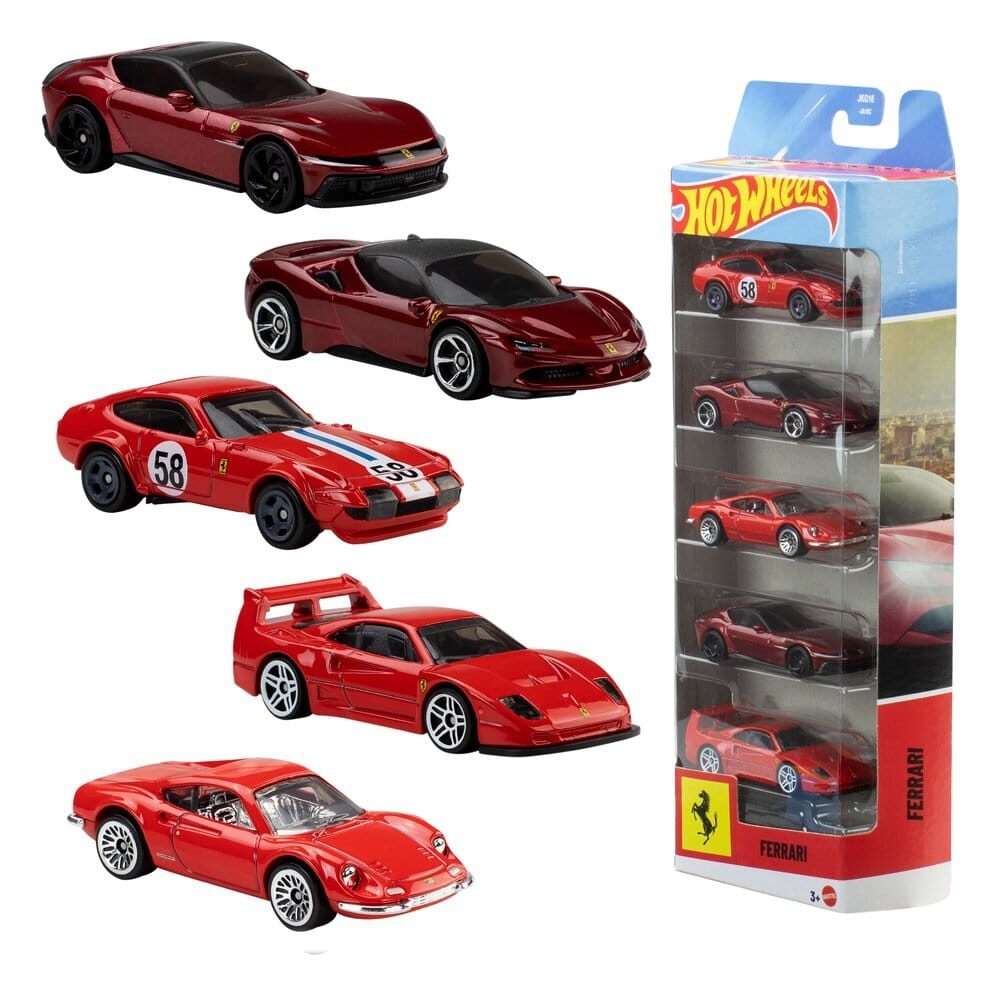 Ferrari Hot Wheels Die-Cast Vehicle 5-Pack 1/64 Mattel