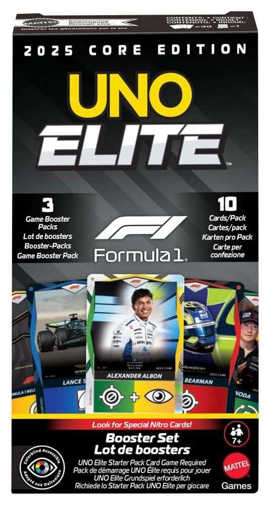 Formula 1 Uno Carte Gioco Elite F1 Booster-set Mattel