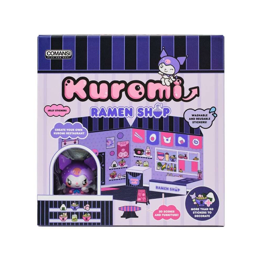 Hello Kitty E Friends Mini Figura Sticker House Kuromi Ramen Shop Comansi