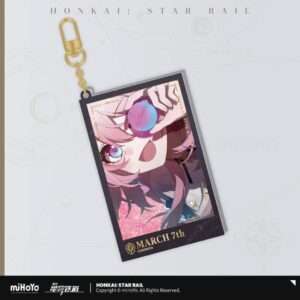 Honkai: Star Rail Countdown Departure Series Acrylic Portachiavi March 7th Glitter 9 Cm Mihoyo