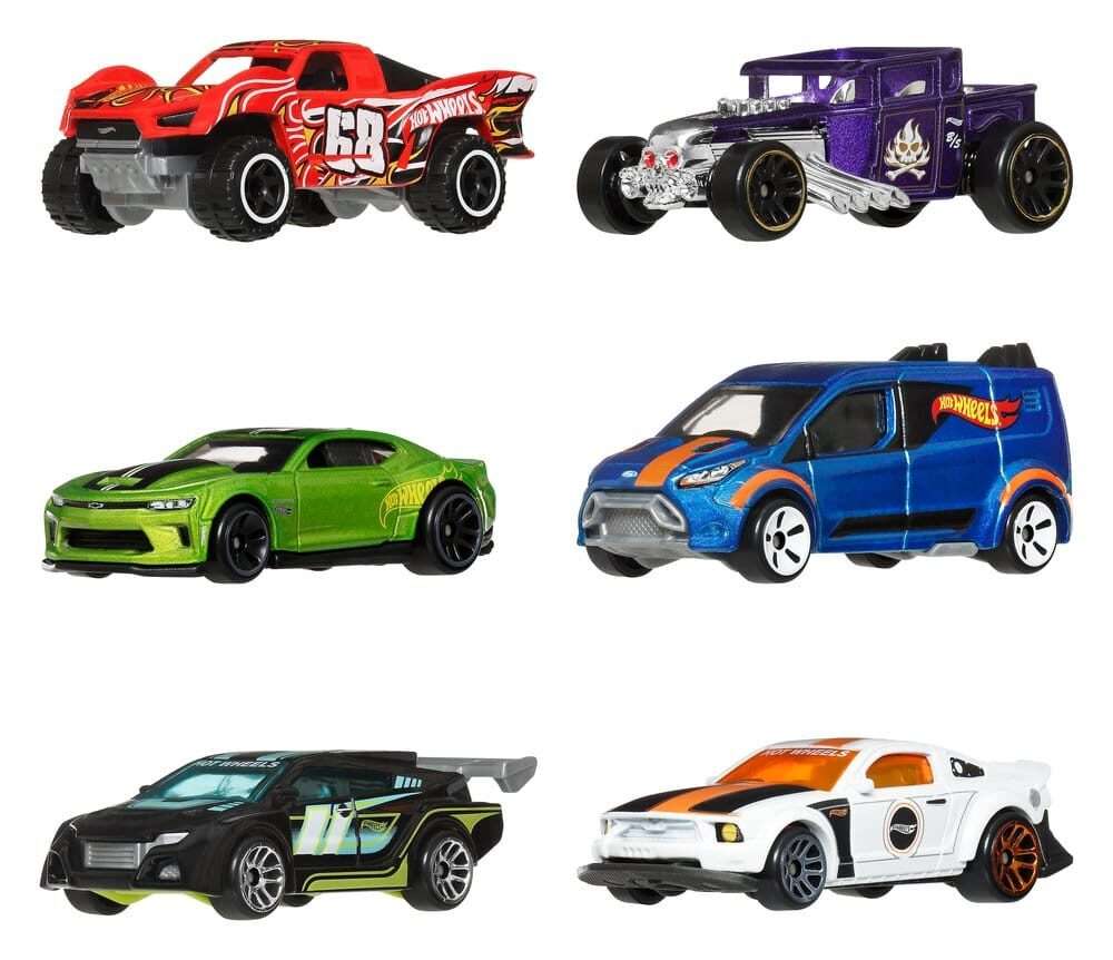 Hot Wheels Silver Series Die-Cast Vehicle 6-Pack 1/64 Legends Mattel