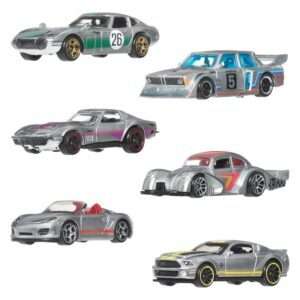 Hot Wheels Silver Series Die-Cast Vehicle 6-Pack 1/64 ZAMAC Mattel
