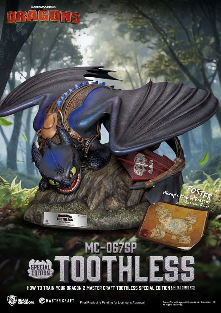 How To Train Your Dragon 2 Master Craft Statua Toothless 38 Cm Beast Kingdom Toys