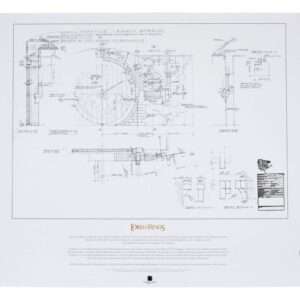 Il Signore Degli Anelli Blueprint Art Print The Grey Havens 59 X 42 Cm Weta Workshop