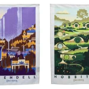 Il Signore Degli Anelli Tea Asciugamano 2-pack Rivendell & Hobbiton 70 Cm Weta Workshop
