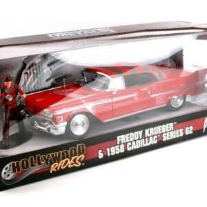 Jada 31102 Nightmare Cadillac Serie 62 del 1958 con Freddy Krueger 1:24 Modellino