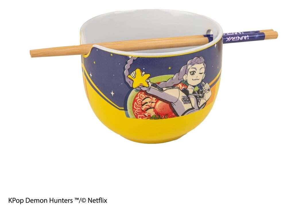 Kpop Demon Hunters Ramen Ciotola Con Bacchette Cinesi Rumi Superstar Flavor Cinereplicas
