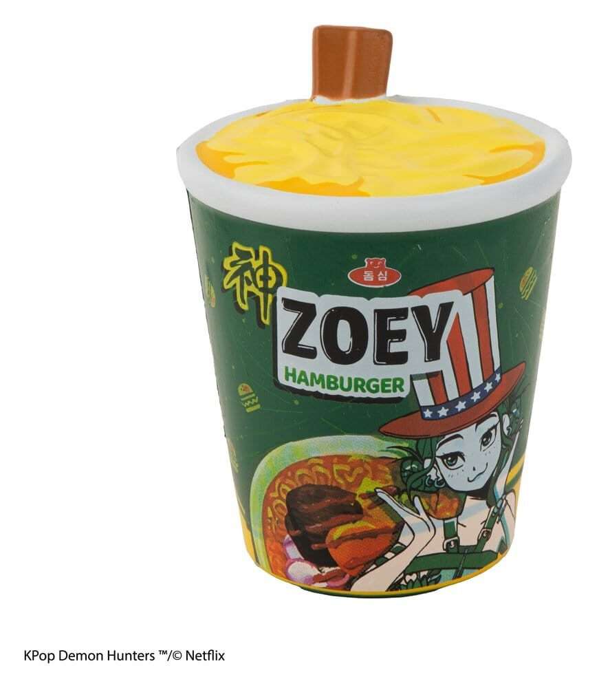 Kpop Demon Hunters Squishy Anti Stress Figura Zoey Hamburger Noodles Cinereplicas