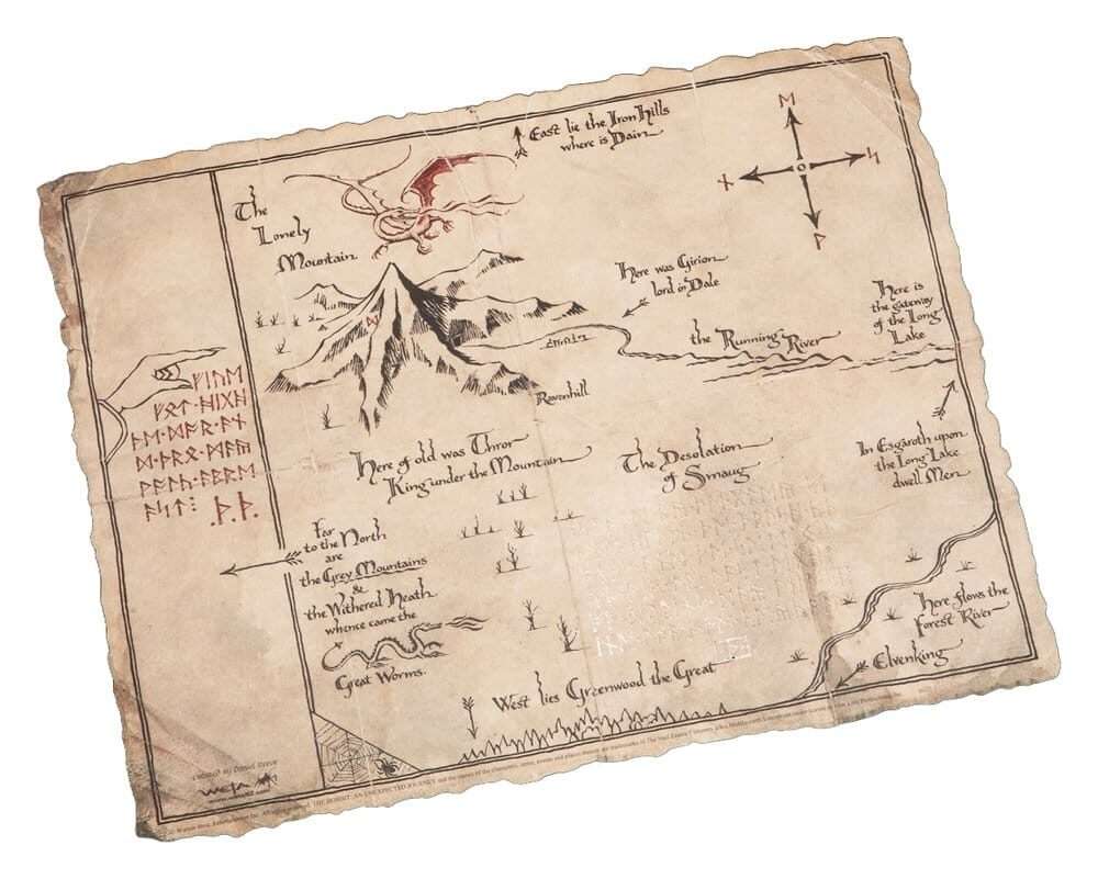 Lo Hobbit Art Print Thorin's Map 40 X 30 Cm Weta Workshop