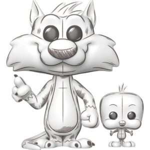 Looney Tunes Pop!&buddy Animation Vinile Figura Sylvester&tweety 9 Cm Funko