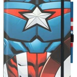 Marvel Captain America Premium Agenda Con Pen Uniforme A5 Grupo Erik