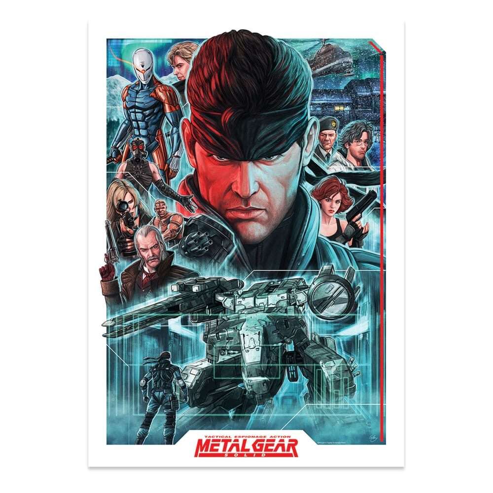 Metal Gear Solid Art Print Montage Edizione Limitata 42 X 30 Cm Fanattik