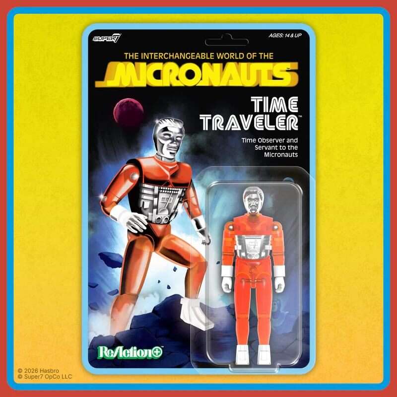 Micronauts Wave 04 Time Traveler Orange Translucent Reaction+ Figura Action Figura Super 7