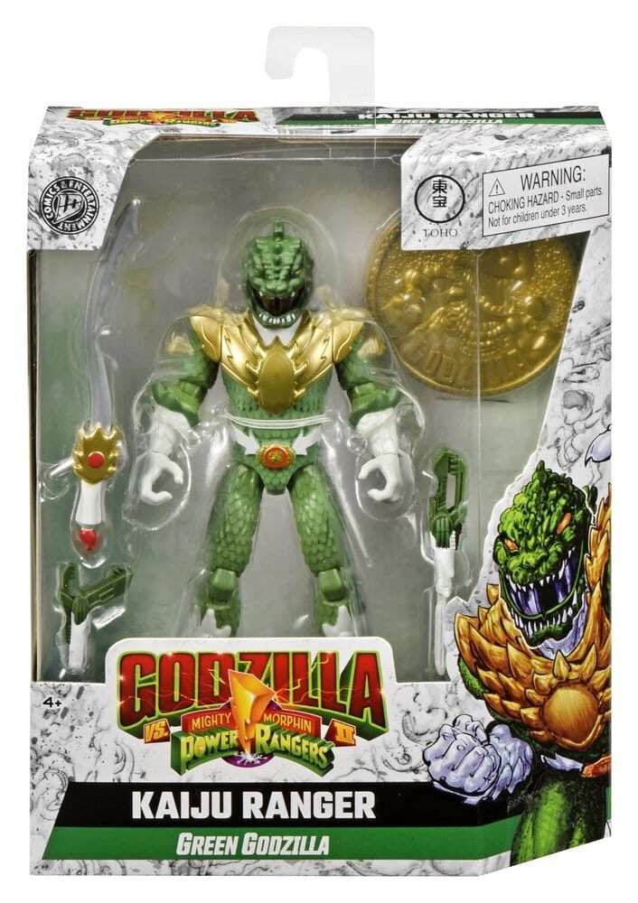 Mighty Morphin Power Rangers X Godzilla Action Figura Green Godzilla Playmates