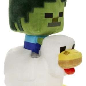 Minecraft Deluxe Peluche Figura Chicken Jockey 20 Cm Mattel