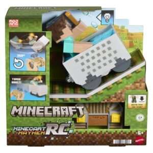 Minecraft RC Vehicle Steve In Minecart Mattel