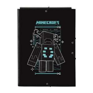 Minecraft Screen A4 cardboard binder with flaps Safta