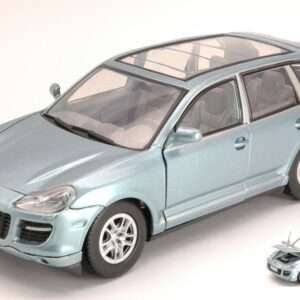 Motormax MTM73345SL PORSCHE CAYENNE TURBO 2008 SILVERBLUE 1:24 Modellino