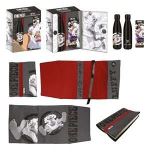 One Piece Steel Bottle, Sticker, Book Cover Gift Set Luffy Halantex