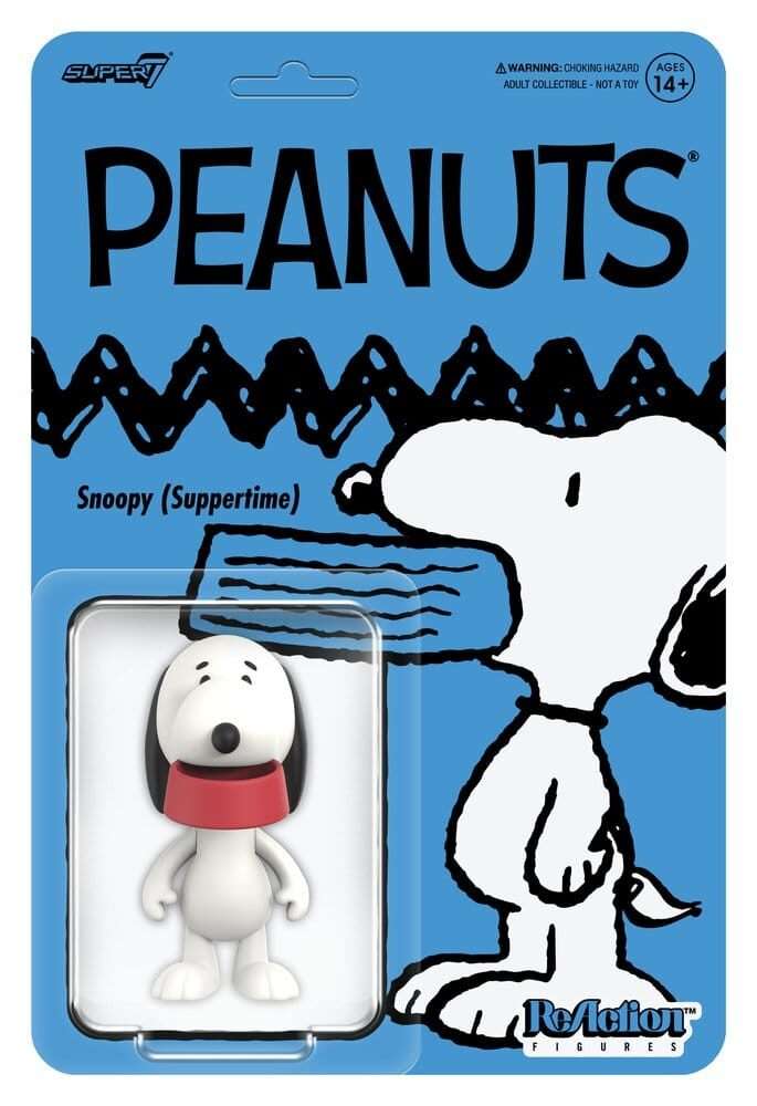 Peanuts Reaction Action Figura Wave 09 Snoopy (suppertime) Super7