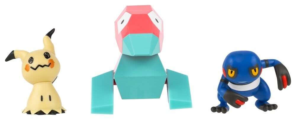 Pokémon Battle Figure 3-Pack Mimikyu, Porygon & Croagunk Jazwares