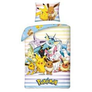Pokémon Duvet Set Pikachu, Eevee & Friends 140 X 200 Cm / 70 X 90 Cm Halantex
