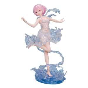 Re:zero Starting Life In Another World Pvc Statua 1/7 Ram Aqua Dress 23 Cm Design Coco