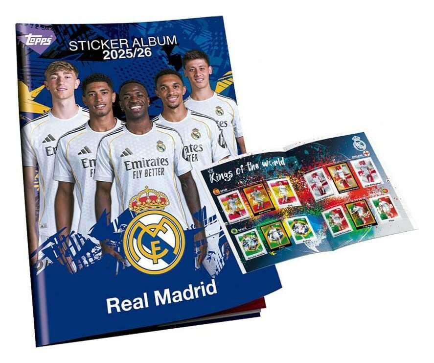 Real Madrid 2025/26 Sticker Collection Album Set Topps/Merlin