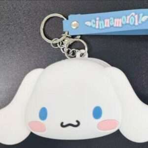 SANRIO CINNAMOROLL FACE PVC COIN PURSE Portachiavi PYRAMID INTERNATIONAL