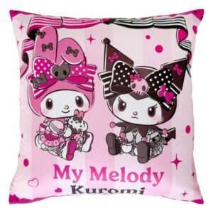 Sanrio Pink Black Party Series Cuscino Kuromi & My Melody 35 X 35 Cm Sakami Merchandise