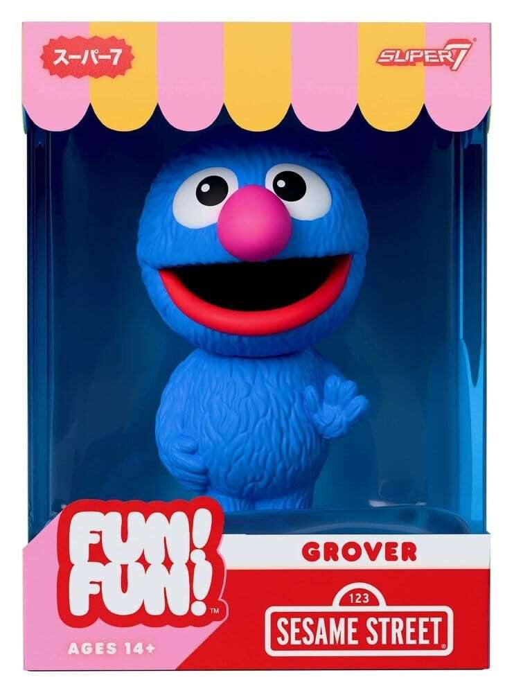 Sesame Street Fun! Fun! Soft Vinile Figur Wave 01 - Grover 18 Cm Super7