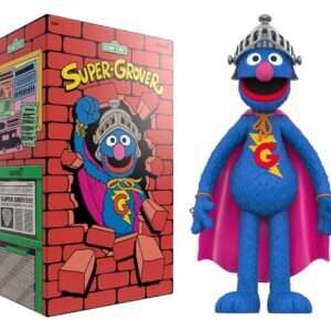 Sesame Street Supersize Vinile Figura Super Grover 36 Cm Super7