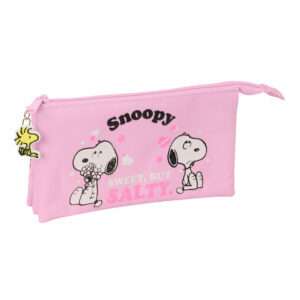 Snoopy triple pencil case Safta