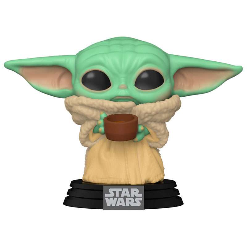 Star Wars Il Mandaloriano Funko Pop Vinile Figura Bambino Con Tazza 9 cm
