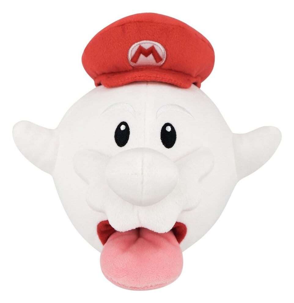 Super Mario Plush Figure Boo Mario 21 Cm Sanei