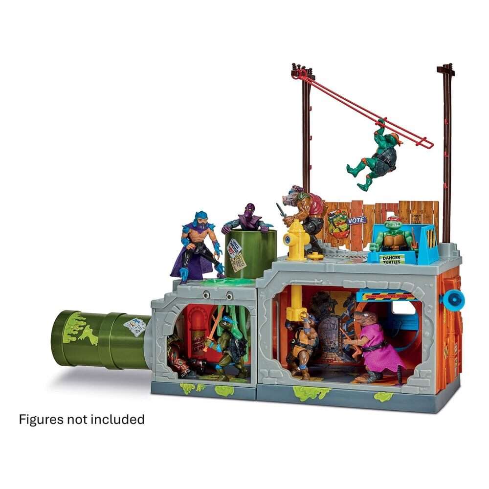 Tartarughe Ninja Building Secret Sewer Lid Playset Mutant Module Heo Eu Esclusiva 30 Cm Playmates