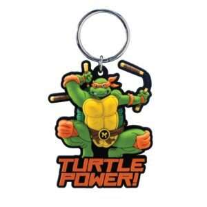 Tartarughe Ninja Soft Touch Pvc Bag Clip Michelangelo Con Figure Int.