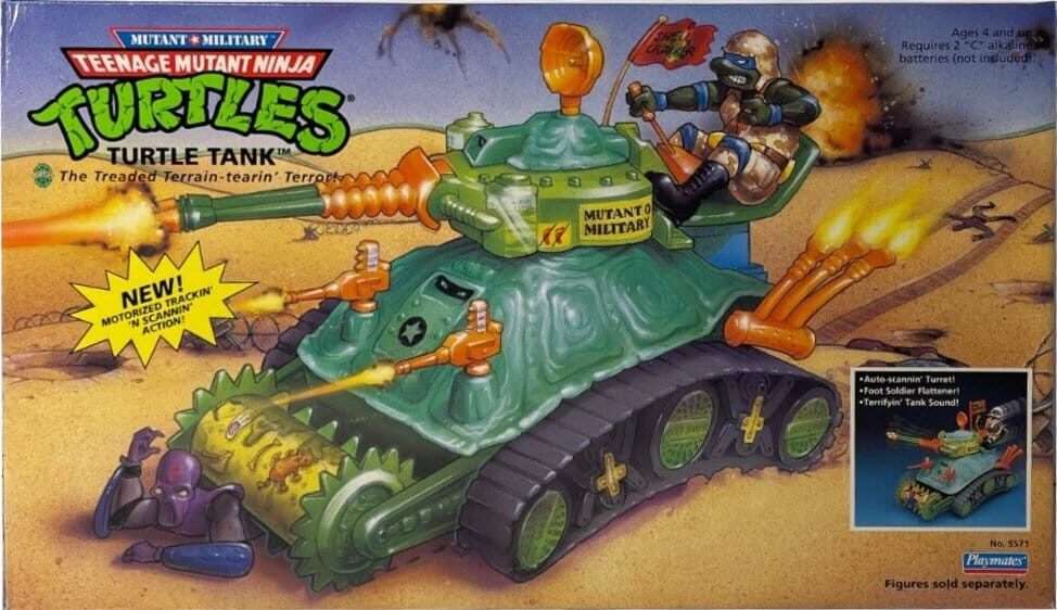 Tartarughe Ninja Vehicle Turtle Tank Heo Eu Esclusiva 25 Cm Playmates