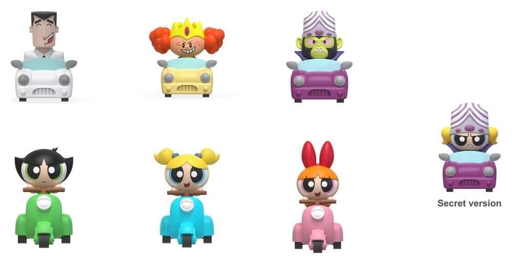 The Powerpuff Girls Pull Back Car Blind Box 5 Cm Sortiment Beast Kingdom Toys