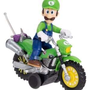 The Super Mario Galaxy Movie Action Figura Con Pull Back Motorcycle Luigi 6 Cm Jakks Pacific