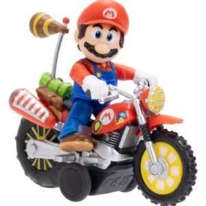 The Super Mario Galaxy Movie Action Figura Con Pull Back Motorcycle Mario 6 Cm Jakks Pacific