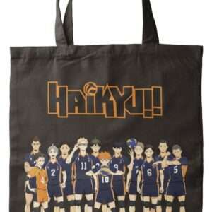 Tote Bag Haikyu Black 40 X 35 Cm Halantex